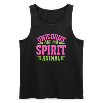 Unicorns are my soul animal Unicorn - Men's Premium Organic Tank Top - black - Front - Michal (187cm)