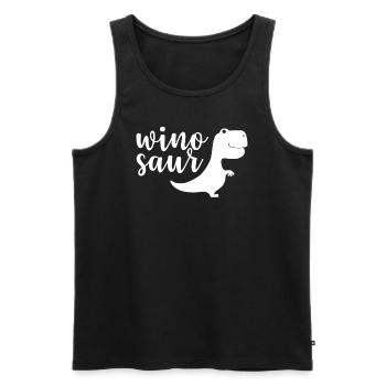Wino Saur - Männer Premium Bio Tank Top - Schwarz - Vorne - AI Model Male 178 light (178cm)