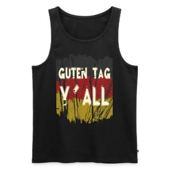 Guten Tag Yall Deutschland Flagge Lustig - Männer Premium Bio Tank Top - Schwarz - Vorne - Michal (187cm)