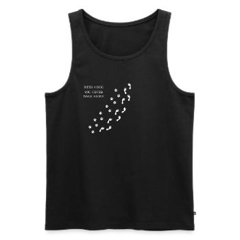 Dog Footprints Dogs Gift Dog Mom Dog Dad Dog - Débardeur bio Premium Homme - noir - Devant - Michal (187cm)