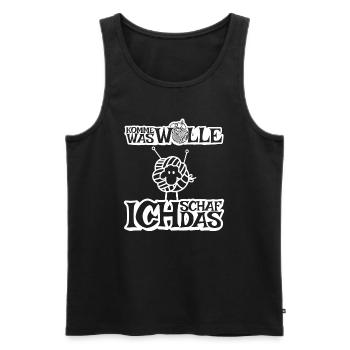 Komme was Wolle ich Schaf das - Männer Premium Bio Tank Top - Schwarz - Vorne - Michal (187cm)