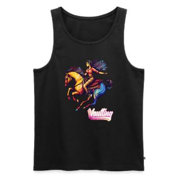Vaulting Voltigieren Pferd Akrobatik Reiten - Männer Premium Bio Tank Top - Schwarz - Vorne - Michal (187cm)