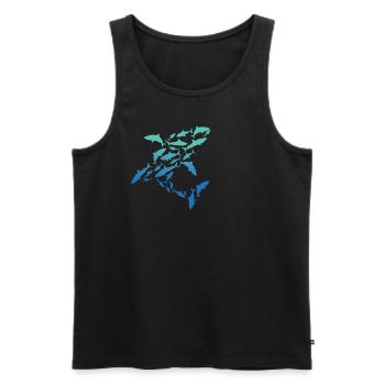 Cadeau Requins Biologie Marine Plongée Océan Requin - Débardeur bio Premium Homme - noir - Devant - Michal (187cm)