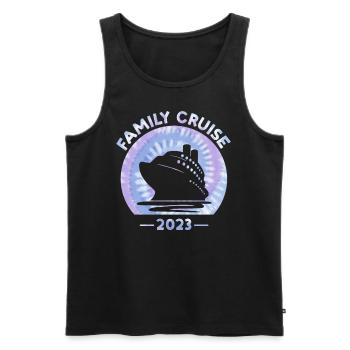 Family Cruise 2023 Tie Dye Print Family Travel - Men's Premium Organic Tank Top - black - Front - AI Model Male 178 light (178cm)