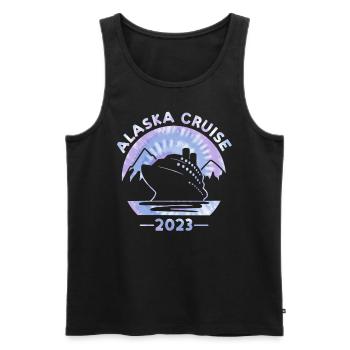 Alaska Cruise 2023 Tie Dye Print Family Travel - Men's Premium Organic Tank Top - black - Front - Michal (187cm)
