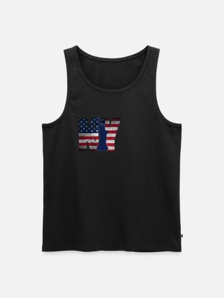 New York Manhattan Souvenir America NYC USA - Men's Premium Organic Tank Top - black