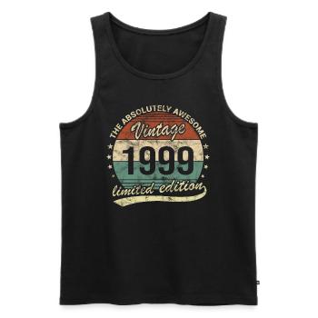 Génial depuis le design d’anniversaire rétro vintage 1999 - Débardeur bio Premium Homme - noir - Devant - Michal (187cm)