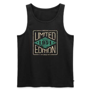 Awesome Since 1951 Retro Vintage Design - Men's Premium Organic Tank Top - black - Front - Michal (187cm)