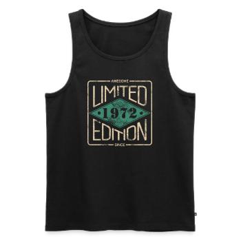 Awesome Since 1972 Retro Vintage Design - Männer Premium Bio Tank Top - Schwarz - Vorne - Michal (187cm)
