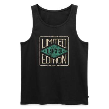 Awesome Since 1973 Retro Vintage Design - Männer Premium Bio Tank Top - Schwarz - Vorne - Michal (187cm)