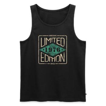 Awesome Since 1976 Retro Vintage Design - Männer Premium Bio Tank Top - Schwarz - Vorne - Michal (187cm)