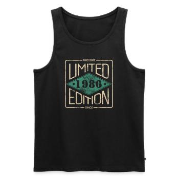 Awesome Since 1986 Retro Vintage Design - Männer Premium Bio Tank Top - Schwarz - Vorne - Michal (187cm)