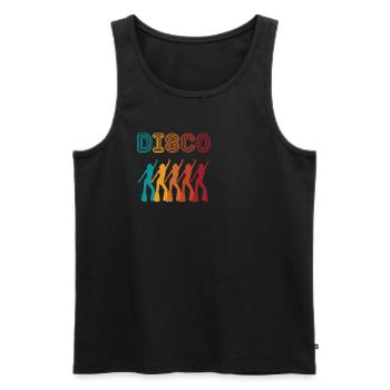 Disco Queens Retro 80er 70er 90er Jahre Vintage - Männer Premium Bio Tank Top - Schwarz - Vorne - AI Model Male 178 light (178cm)