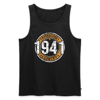 Génial depuis 1941 Retro Vintage Birthday - Débardeur bio Premium Homme - noir - Devant - Michal (187cm)