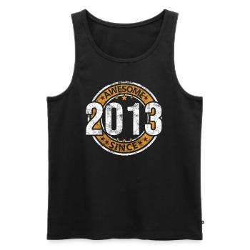 Awesome Since 2013 Retro Vintage Birthday - Men's Premium Organic Tank Top - black - Front - AI Model Male 178 light (178cm)