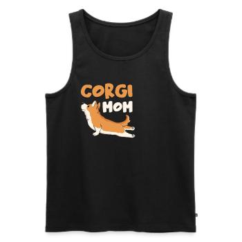 Corgi Mom Dogs Gift Dog Owner Corgi - Men's Premium Organic Tank Top - black - Front - AI Model Male 178 light (178cm)
