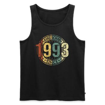 Awesome Since 1993 Retro Vintage Geburtstag - Männer Premium Bio Tank Top - Schwarz - Vorne - Michal (187cm)