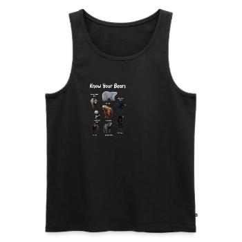 Bären Arten Wald Natur Tierschutz Geschenk Bär - Männer Premium Bio Tank Top - Schwarz - Vorne - Michal (187cm)