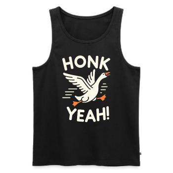 Honk yes! Goose Meme - Men's Premium Organic Tank Top - black - Front - AI Model Male 178 light (178cm)