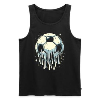 Melting Football - Men's Premium Organic Tank Top - black - Front - AI Model Male 178 light (178cm)