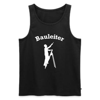Bauleiter Stehleiter Baustelle Baustellen Leiter - Männer Premium Bio Tank Top - Schwarz - Vorne - Michal (187cm)