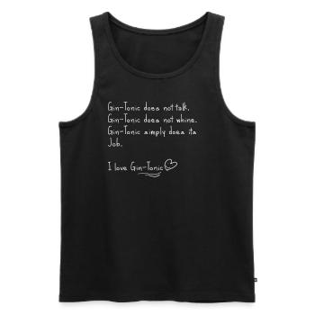 Ich liebe Gin-Tonic - Männer Premium Bio Tank Top - Schwarz - Vorne - AI Model Male 178 light (178cm)