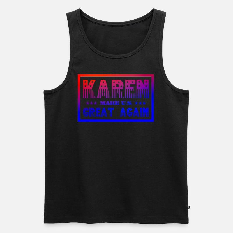 Karen make U.S. great again - Männer Premium Bio Tank Top - Schwarz