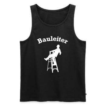 Bauleiter Stehleiter Baustelle Baustellen Leiter - Männer Premium Bio Tank Top - Schwarz - Vorne - Michal (187cm)