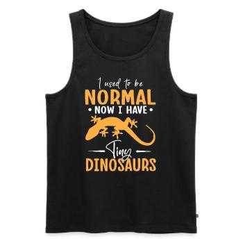 Kronengecko Crested Gecko Doppelfingergecko - Männer Premium Bio Tank Top - Schwarz - Vorne - AI Model Male 178 light (178cm)