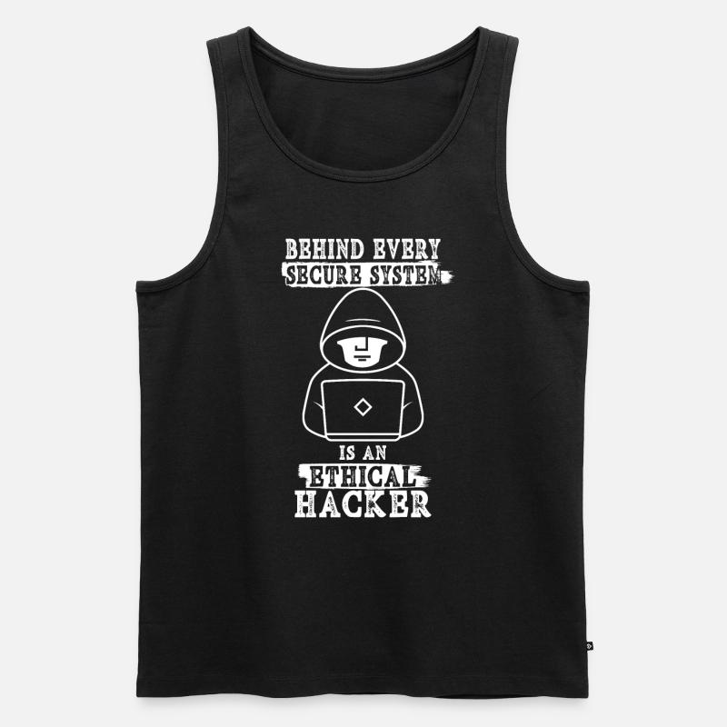 Ethical Cyber Security Ethical Hacking - Männer Premium Bio Tank Top - Schwarz