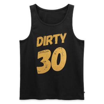 Dirty 30 30th Birthday - Men's Premium Organic Tank Top - black - Front - Michal (187cm)
