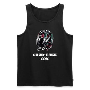 Noob Free Zone Gamer Dictons Chemise - Débardeur bio Premium Homme - noir - Devant - Michal (187cm)