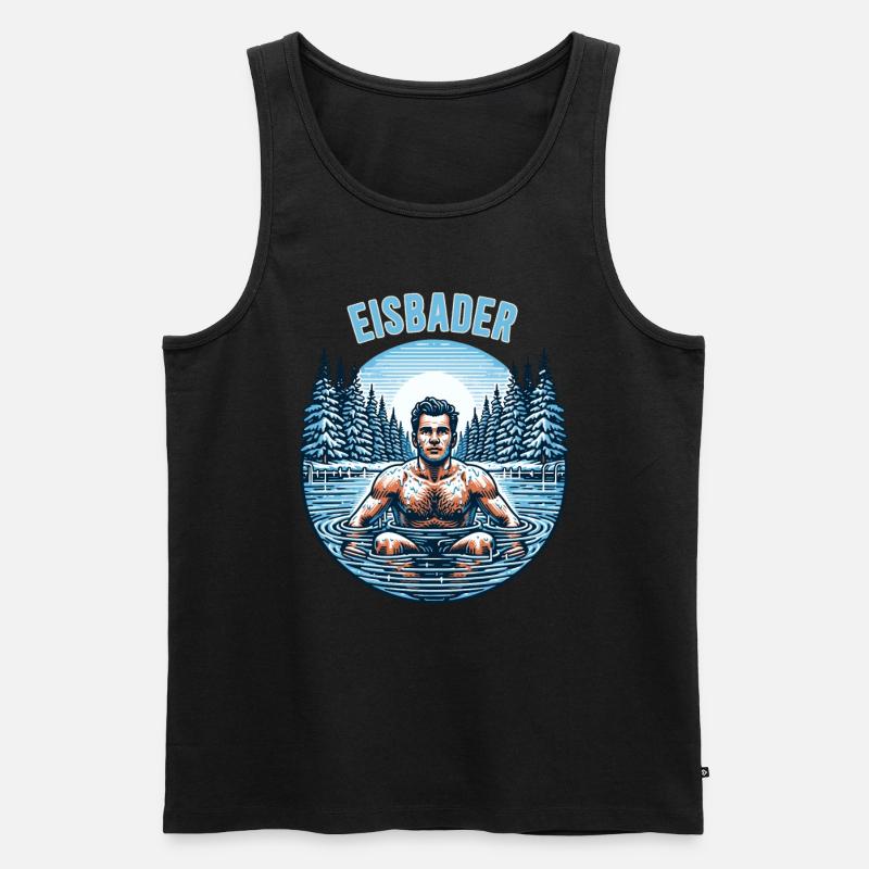 Eisbader – Kältetherapie und Winterschwimmen - Männer Premium Bio Tank Top - Schwarz