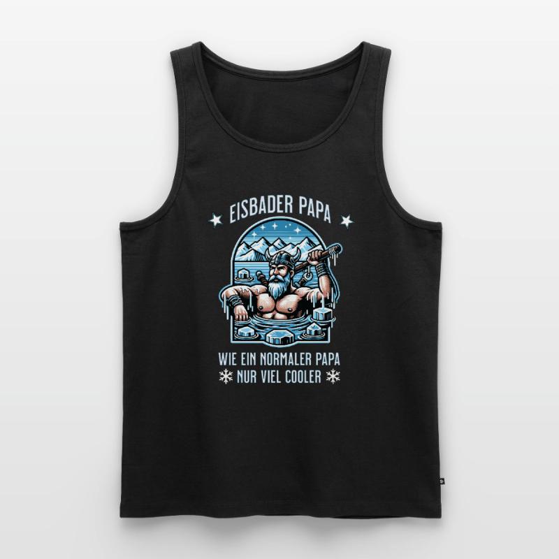 Der Wikinger Eisbader – Eisbaden im ewigen Eis Männer Premium Bio Tank Top
