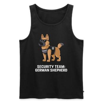 German Shepherd Safety Team - Men's Premium Organic Tank Top - black - Front - Michal (187cm)