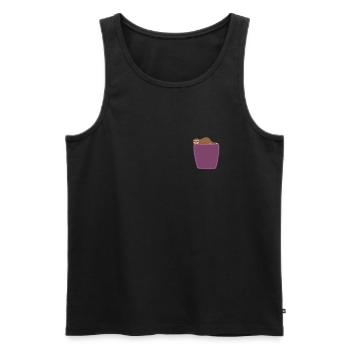 Sloth in the Breast Pocket Sloth - Men's Premium Organic Tank Top - black - Front - Michal (187cm)