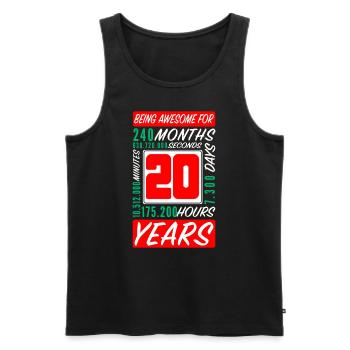 Familie 200 Jahre Geburtstag Monate Stunden - Männer Premium Bio Tank Top - Schwarz - Vorne - AI Model Male 178 light (178cm)