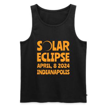 Sonnenfinsternis 2024 Indianapolis Indiana - Männer Premium Bio Tank Top - Schwarz - Vorne - AI Model Male 178 light (178cm)