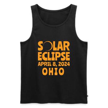 Solar Eclipse 2024 Ohio - Men's Premium Organic Tank Top - black - Front - AI Model Male 178 light (178cm)