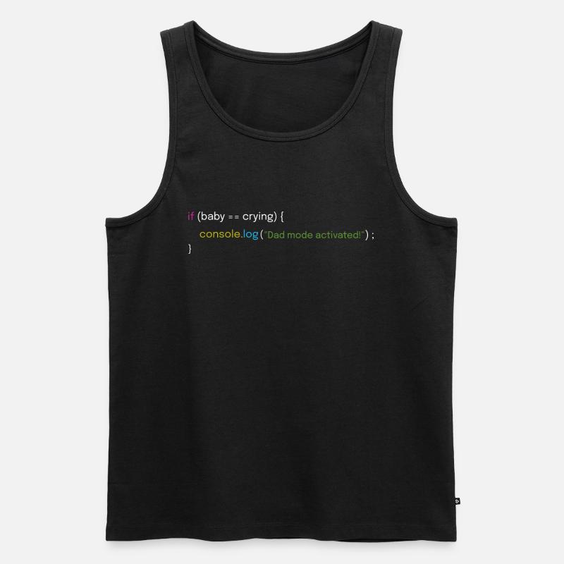 Father and Coding Design - Men's Premium Organic Tank Top - black