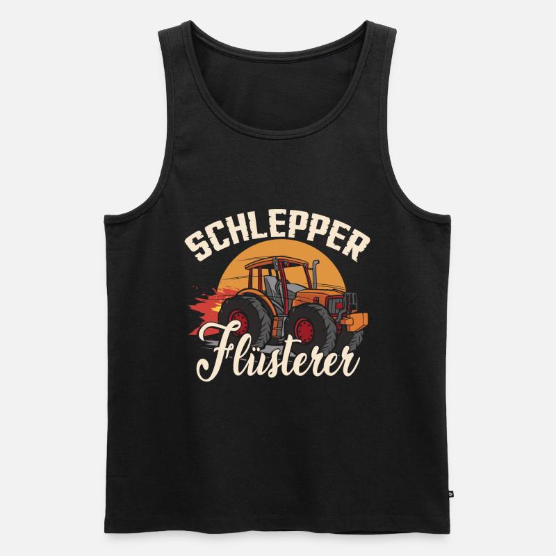 Schlepper Flüsterer | Traktor | Trecker - Männer Premium Bio Tank Top - Schwarz
