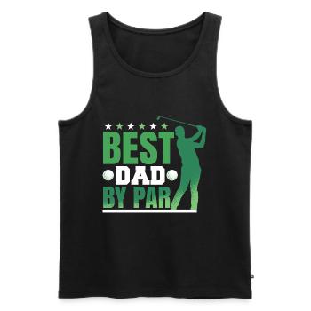 Bester Vater nach Par - Männer Premium Bio Tank Top - Schwarz - Vorne - AI Model Male 178 light (178cm)
