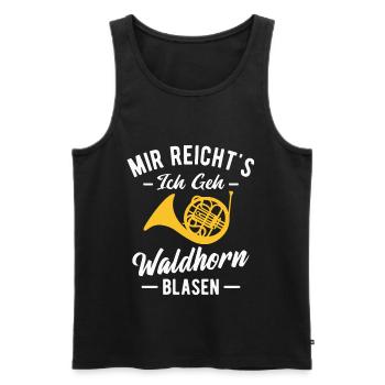 Waldhorn Hornist Orchester Musiker Horn Blasmusik - Männer Premium Bio Tank Top - Schwarz - Vorne - Michal (187cm)