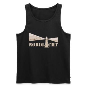 Northern light dune - Men's Premium Organic Tank Top - black - Front - AI Model Male 178 light (178cm)