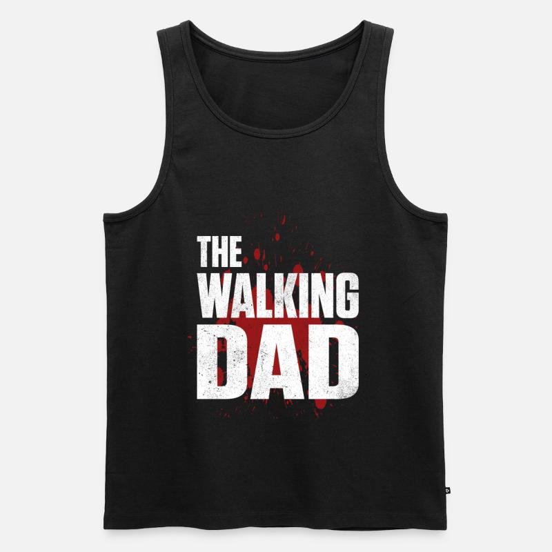 THE WALKING DAD - Männer Premium Bio Tank Top - Schwarz