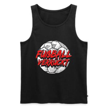 Fußball Verrückt Fußballer Geschenke Lustig - Männer Premium Bio Tank Top - Schwarz - Vorne - Michal (187cm)