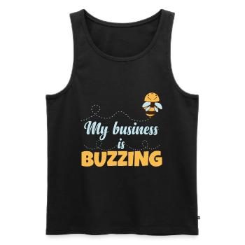 Mon entreprise bourdonne drôle d’apiculture - Débardeur bio Premium Homme - noir - Devant - AI Model Male 178 light (178cm)
