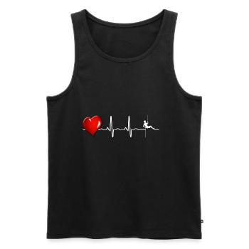Bergsteiger - Männer Premium Bio Tank Top - Schwarz - Vorne - Michal (187cm)
