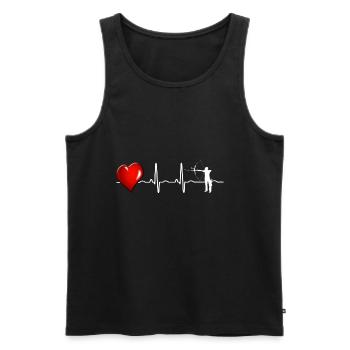 Bogenschießen - Männer Premium Bio Tank Top - Schwarz - Vorne - AI Model Male 178 light (178cm)