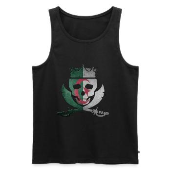 Algerien - Männer Premium Bio Tank Top - Schwarz - Vorne - Michal (187cm)